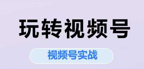 玩转视频号，视频号实战系列课-清风