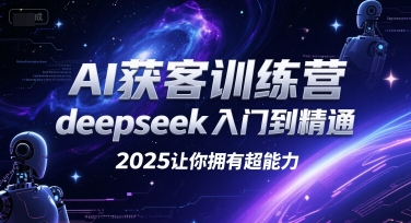 AI获客训练营，deepseek入门到精通，2025让你拥有超能力-清风