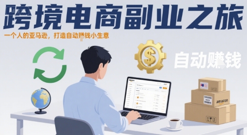 跨境电商副业之旅，一个人的亚马逊，打造自动賺钱小生意-清风