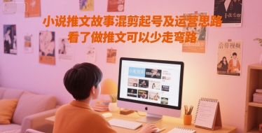 小说推文故事混剪起号及运营思路，看了做推文可以少走弯路-清风