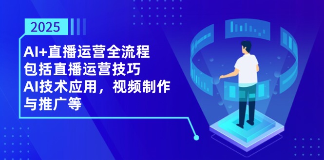 2025AI+直播运营全流程，包括直播运营技巧，AI技术应用，视频制作与推广等-清风