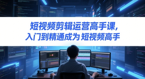 短视频剪辑运营高手课，入门到精通成为短视频高手-清风