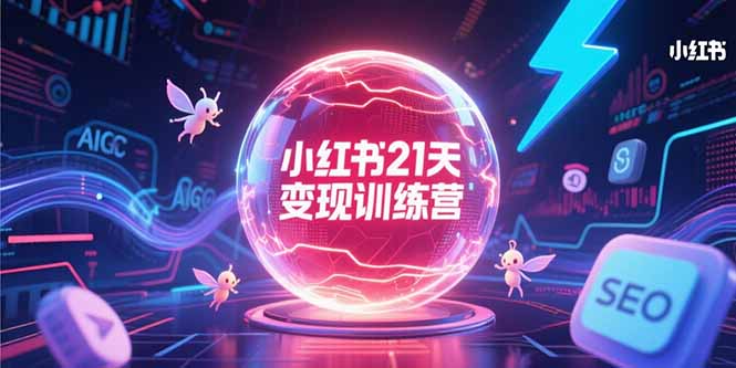 小红书21天变现训练营，AIGC工具高效应用，SEO优化核心技巧-清风