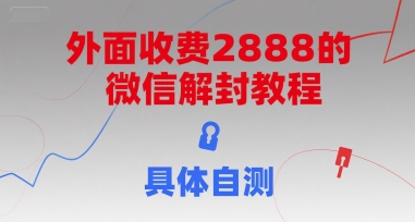 外面收费2888的微信解封教程，具体自测-清风